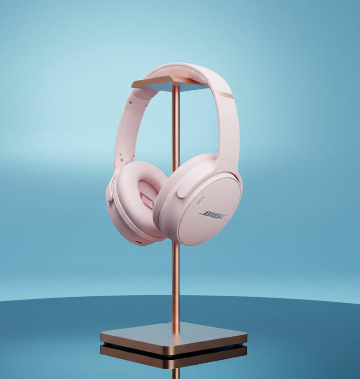 Bose QuietComfort Headphones - Wireless Bluetooth Headphones, Active Over Ear Noise Cancelling and Mic, USB-C Charging, Deep Bass, Up to 24 Hours of Playtime, Sandstone