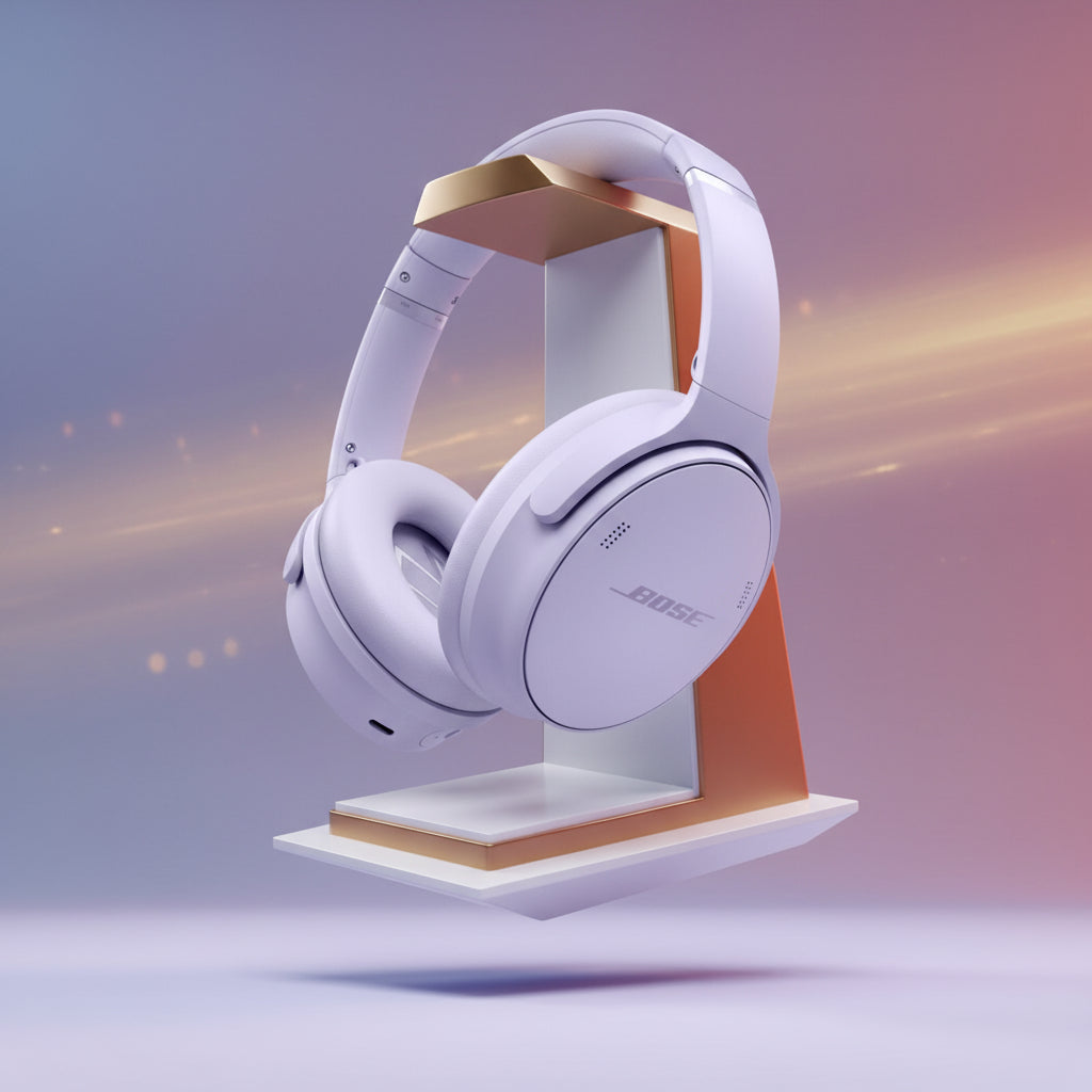 Bose QuietComfort Headphones - Wireless Bluetooth Headphones, Active Over Ear Noise Cancelling and Mic, USB-C Charging, Deep Bass, Up to 24 Hours of Playtime, Sandstone
