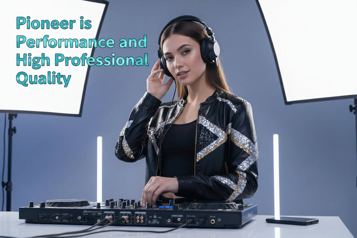 Pioneer DJ HDJ-CX Professional On-Ear DJ Headphones - Black Bundle with Case, Stand, and Austin Bazaar Polishing Cloth