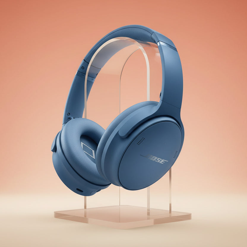 Bose QuietComfort Headphones - Wireless Bluetooth Headphones, Active Over Ear Noise Cancelling and Mic, USB-C Charging, Deep Bass, Up to 24 Hours of Playtime, Sandstone