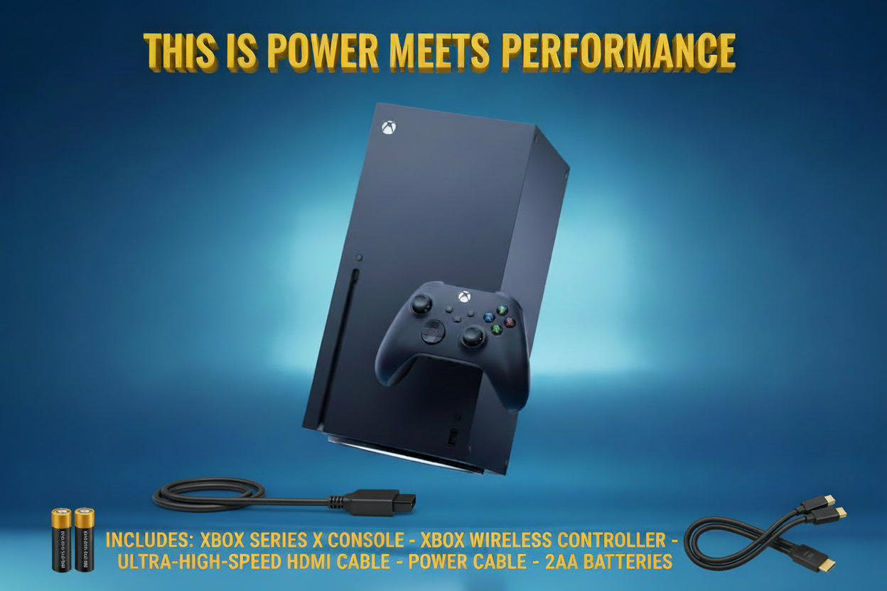 Xbox Series X - Gaming Console - 1TB SSD - Includes Wireless Controller - 4K Gaming - 120FPS - Carbon Black