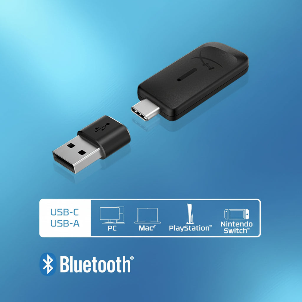 HyperX Cloud III S – Wireless Gaming Headset for Multi-Platform, 2.4GHz, Bluetooth, Battery Life up to 120 Hours 2.4GHz / 200 Hours Bluetooth, 53mm Angled Drivers, Detachable Mic – Black