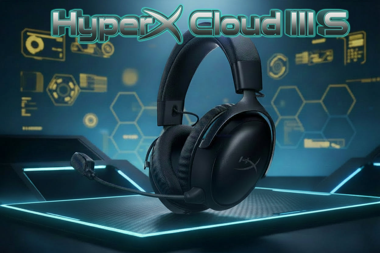 HyperX Cloud III S – Wireless Gaming Headset for Multi-Platform, 2.4GHz, Bluetooth, Battery Life up to 120 Hours 2.4GHz / 200 Hours Bluetooth, 53mm Angled Drivers, Detachable Mic – Black