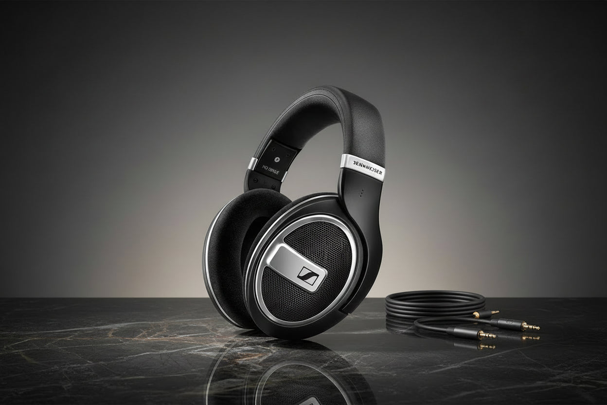 Sennheiser HD 599 SE Open-Back Headphones, Premium Design, Natural Balanced Audio, Comfortable Fit, Wired Headphones for Music, Gaming, School, Work, Black