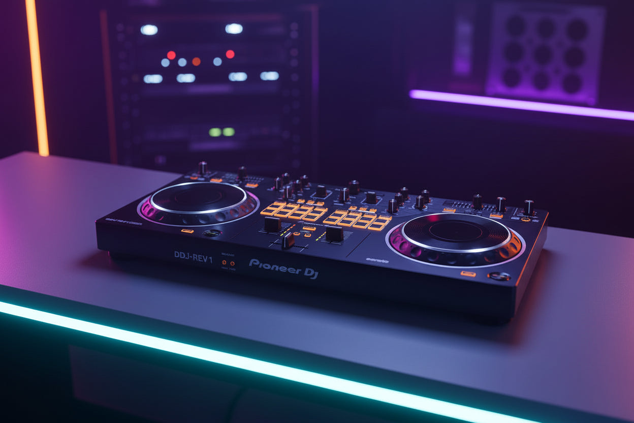 Pioneer DJ DDJ-REV1 2-deck Serato DJ Controller, Black