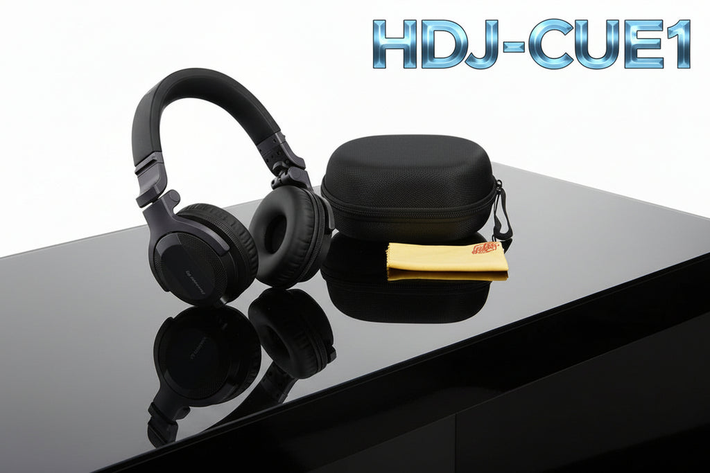 Pioneer DJ HDJ-CX Professional On-Ear DJ Headphones - Black Bundle with Case, Stand, and Austin Bazaar Polishing Cloth