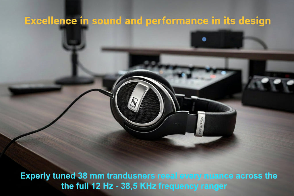 Sennheiser HD 599 SE Open-Back Headphones, Premium Design, Natural Balanced Audio, Comfortable Fit, Wired Headphones for Music, Gaming, School, Work, Black