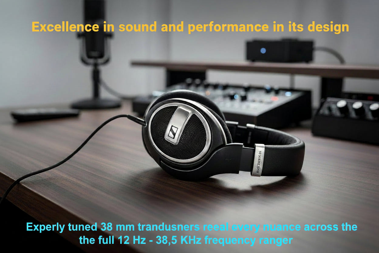 Sennheiser HD 599 SE Open-Back Headphones, Premium Design, Natural Balanced Audio, Comfortable Fit, Wired Headphones for Music, Gaming, School, Work, Black