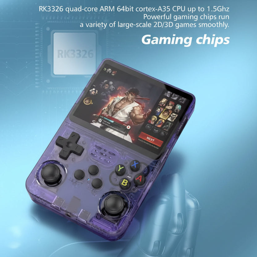 R36S Handheld Gaming Console - Pantalla 3.5" HD Rechargeable