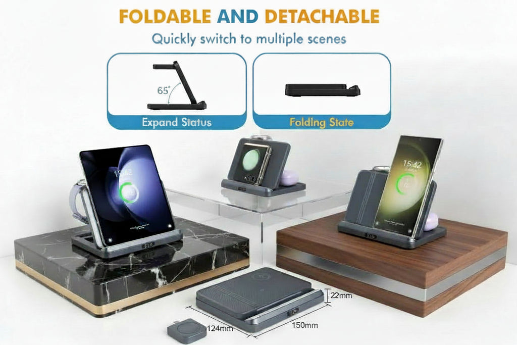 Estación de Carga 3 en 1 VIKEFON: Wireless Pro para Ecosistema Samsung