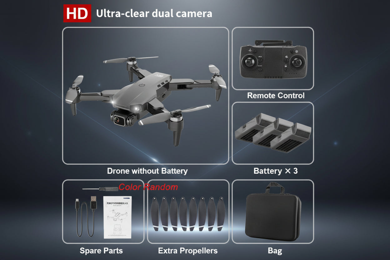Drone L900 Pro 4K: Cámara Dual, GPS y Motor Sin Escobillas - Wifi-5G