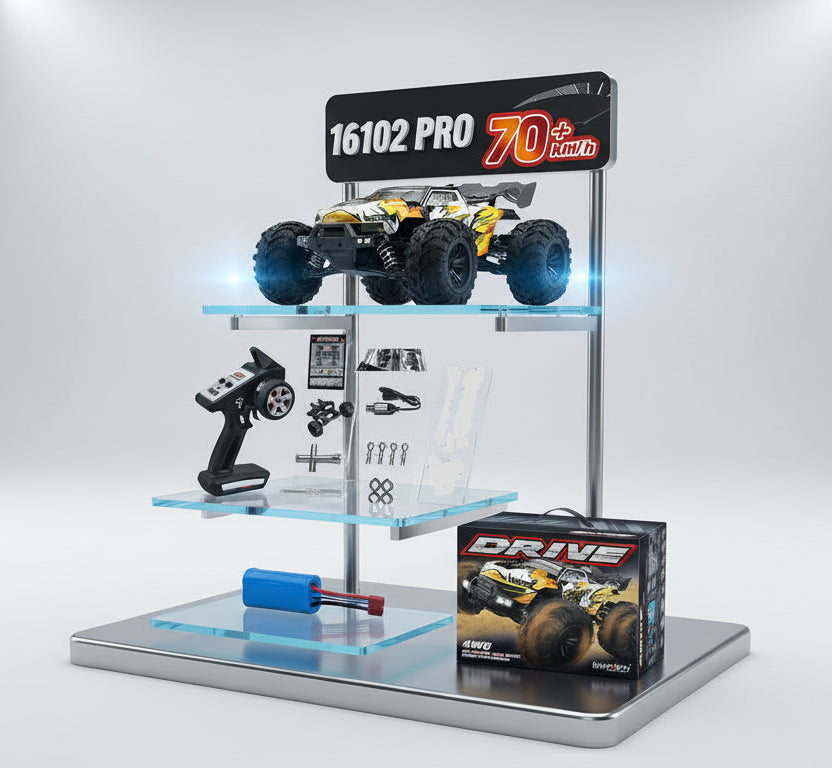 Monster Truck RC 4WD: Velocidad Extrema 70 KM/H – Escala 1:16