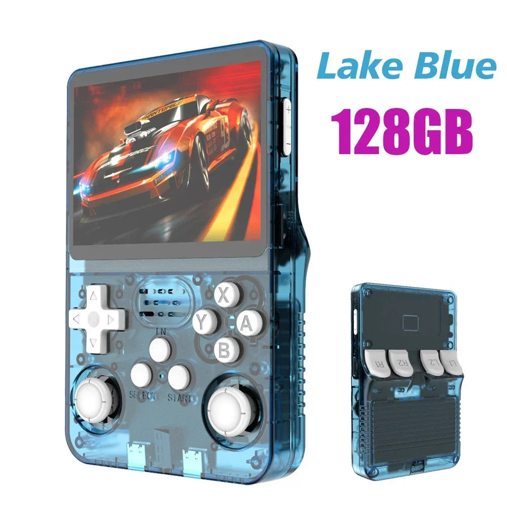 R36S Handheld Gaming Console - Pantalla 3.5" HD Rechargeable