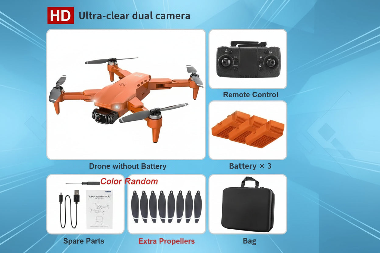 Drone L900 Pro 4K: Cámara Dual, GPS y Motor Sin Escobillas - Wifi-5G