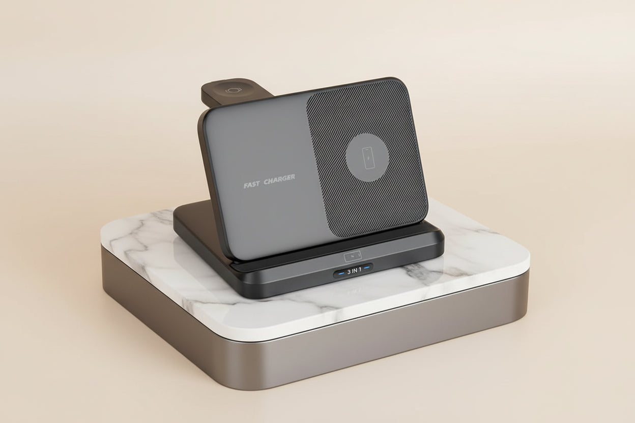 Estación de Carga 3 en 1 VIKEFON: Wireless Pro para Ecosistema Samsung