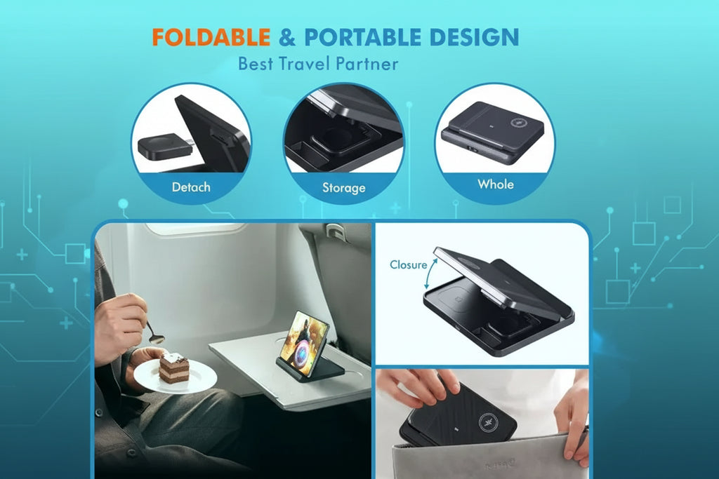 Estación de Carga 3 en 1 VIKEFON: Wireless Pro para Ecosistema Samsung