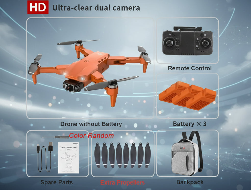 Drone L900 Pro 4K: Cámara Dual, GPS y Motor Sin Escobillas - Wifi-5G