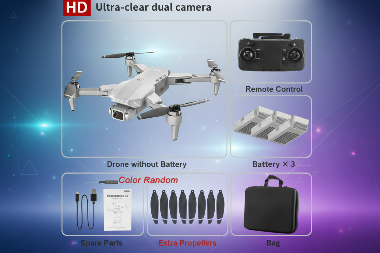 Drone L900 Pro 4K: Cámara Dual, GPS y Motor Sin Escobillas - Wifi-5G